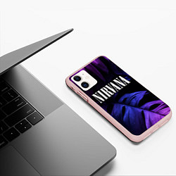 Чехол iPhone 11 матовый Nirvana neon monstera, цвет: 3D-светло-розовый — фото 2
