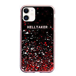 Чехол iPhone 11 матовый Helltaker краска, цвет: 3D-светло-розовый