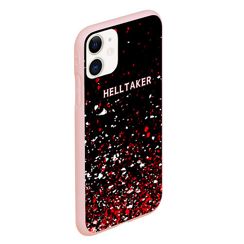 Чехол iPhone 11 матовый Helltaker краска / 3D-Светло-розовый – фото 2