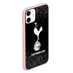 Чехол iPhone 11 матовый Tottenham с потертостями на темном фоне, цвет: 3D-светло-розовый — фото 2
