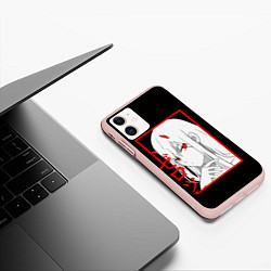 Чехол iPhone 11 матовый Darling in the Franxx: 02, цвет: 3D-светло-розовый — фото 2