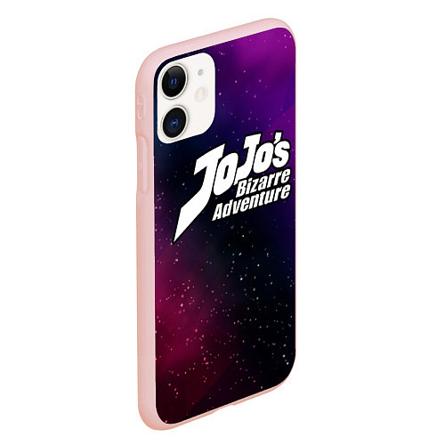 Чехол iPhone 11 матовый JoJo Bizarre Adventure gradient space / 3D-Светло-розовый – фото 2