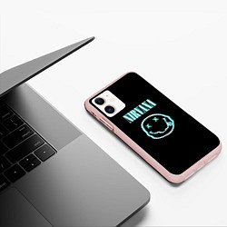 Чехол iPhone 11 матовый Nirvana неон, цвет: 3D-светло-розовый — фото 2
