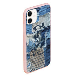 Чехол iPhone 11 матовый Cotton Rag - Patchwork -Tiger, цвет: 3D-светло-розовый — фото 2