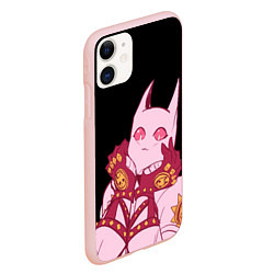 Чехол iPhone 11 матовый Милый стенд Killer Queen - Jojo, цвет: 3D-светло-розовый — фото 2