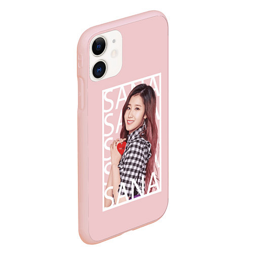 Чехол iPhone 11 матовый Сана Twice / 3D-Светло-розовый – фото 2