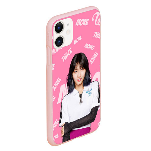 Чехол iPhone 11 матовый Momo / 3D-Светло-розовый – фото 2