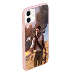 Чехол iPhone 11 матовый Uncharted 3, цвет: 3D-светло-розовый — фото 2