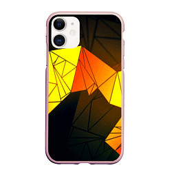 Чехол iPhone 11 матовый Абстрактная геометрия фигур, цвет: 3D-светло-розовый
