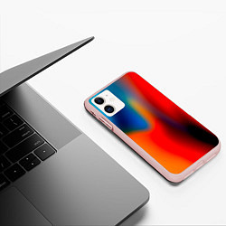 Чехол iPhone 11 матовый Градиент разноцветный, цвет: 3D-светло-розовый — фото 2
