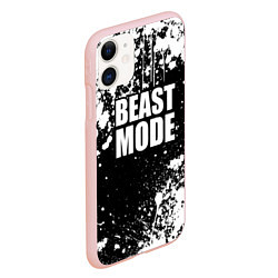 Чехол iPhone 11 матовый Бист мод - брызги, цвет: 3D-светло-розовый — фото 2