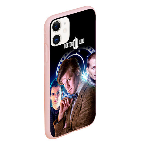 Чехол iPhone 11 матовый Одиннадцатый Доктор / 3D-Светло-розовый – фото 2