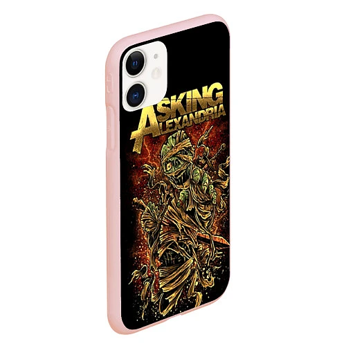 Чехол iPhone 11 матовый Asking Alexandria / 3D-Светло-розовый – фото 2