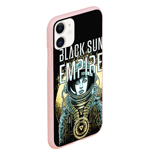 Чехол iPhone 11 матовый Black Sun Empire / 3D-Светло-розовый – фото 2