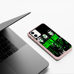 Чехол iPhone 11 матовый Green Day: Acid Colour, цвет: 3D-светло-розовый — фото 2