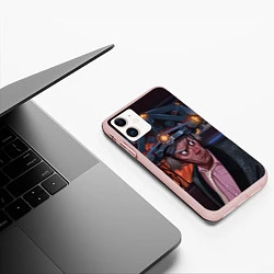 Чехол iPhone 11 матовый Emmett Lathrop Brown, цвет: 3D-светло-розовый — фото 2