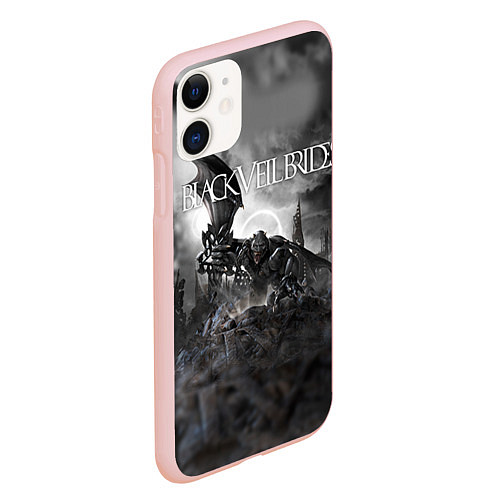 Чехол iPhone 11 матовый Black Veil Brides: Faithless / 3D-Светло-розовый – фото 2