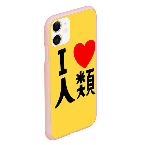 Чехол iPhone 11 матовый No game no life Sora / 3D-Светло-розовый – фото 2