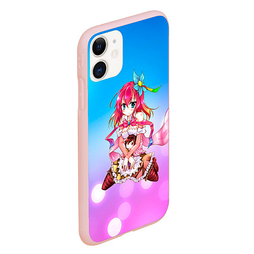 Чехол iPhone 11 матовый No Game No Life / 3D-Светло-розовый – фото 2