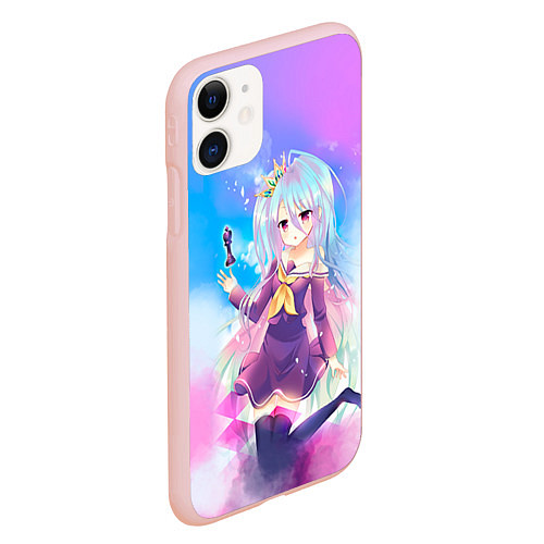Чехол iPhone 11 матовый No Game No Life / 3D-Светло-розовый – фото 2