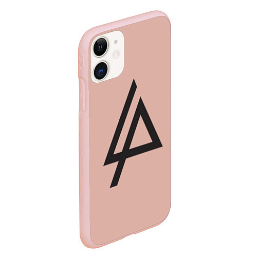 Чехол iPhone 11 матовый Linkin Park: Symbol / 3D-Светло-розовый – фото 2