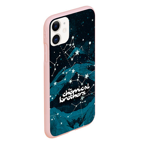Чехол iPhone 11 матовый Chemical Brothers: Space / 3D-Светло-розовый – фото 2