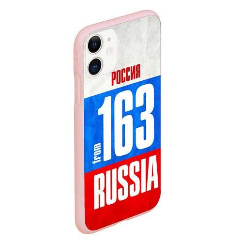 Чехол iPhone 11 матовый Russia: from 163 / 3D-Светло-розовый – фото 2