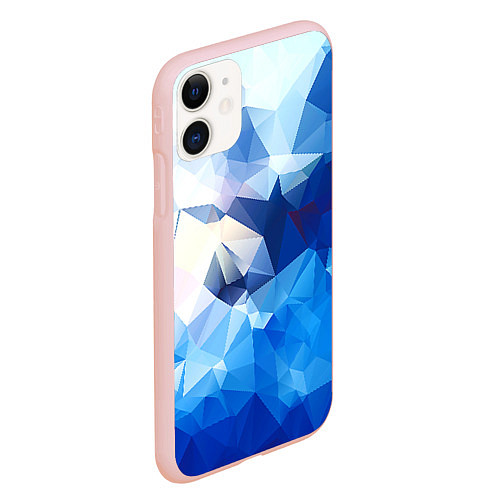 Чехол iPhone 11 матовый Абстракция / 3D-Светло-розовый – фото 2