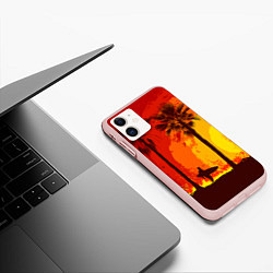 Чехол iPhone 11 матовый Summer Surf, цвет: 3D-светло-розовый — фото 2