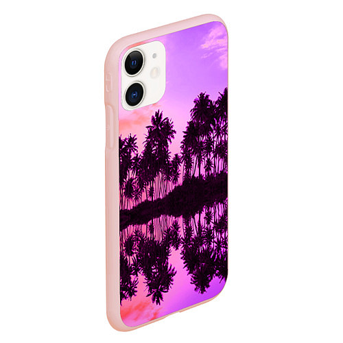 Чехол iPhone 11 матовый Hawaii dream / 3D-Светло-розовый – фото 2