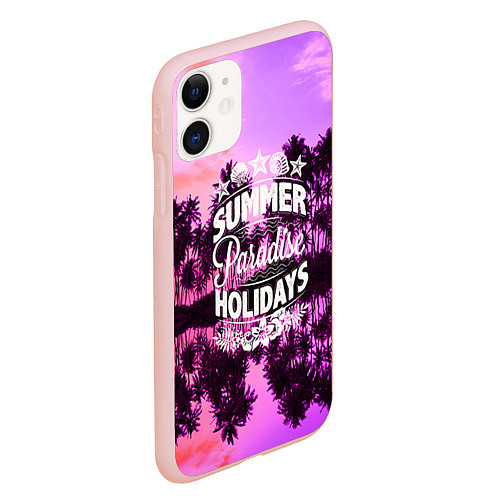 Чехол iPhone 11 матовый Hawaii dream 2 / 3D-Светло-розовый – фото 2