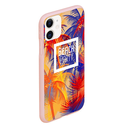 Чехол iPhone 11 матовый Beach Party / 3D-Светло-розовый – фото 2