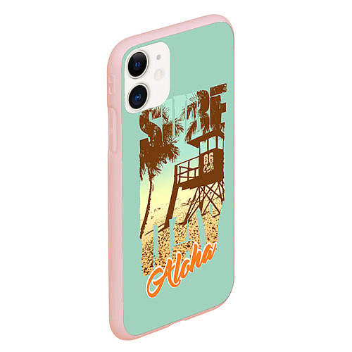 Чехол iPhone 11 матовый Aloha / 3D-Светло-розовый – фото 2