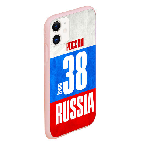 Чехол iPhone 11 матовый Russia: from 38 / 3D-Светло-розовый – фото 2