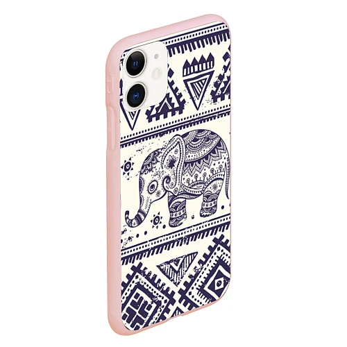 Чехол iPhone 11 матовый Африка / 3D-Светло-розовый – фото 2