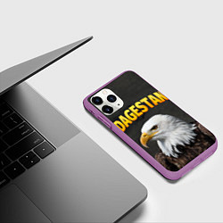 Чехол iPhone 11 Pro матовый Dagestan Eagle, цвет: 3D-фиолетовый — фото 2