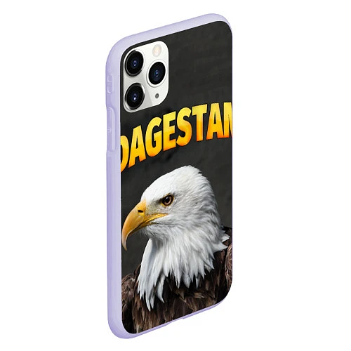 Чехол iPhone 11 Pro матовый Dagestan Eagle / 3D-Светло-сиреневый – фото 2