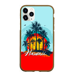 Чехол iPhone 11 Pro матовый HAWAII 6, цвет: 3D-коричневый