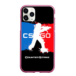 Чехол iPhone 11 Pro матовый CS:GO Colors, цвет: 3D-малиновый