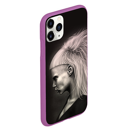 Чехол iPhone 11 Pro матовый Die Antwoord GIrl / 3D-Фиолетовый – фото 2