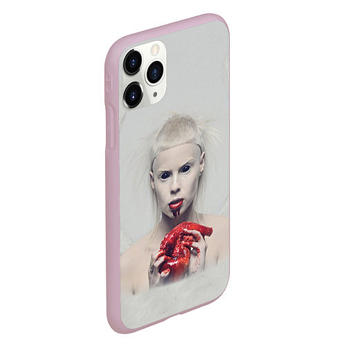 Чехол iPhone 11 Pro матовый Die Antwoord: Blooded Heart / 3D-Розовый – фото 2