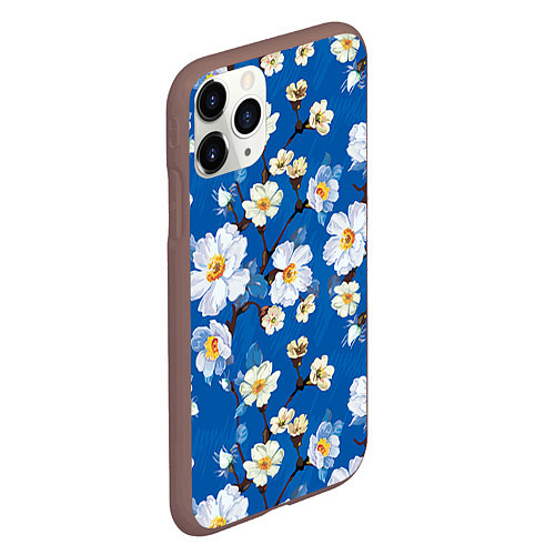 Чехол iPhone 11 Pro матовый Цветы ретро 5 / 3D-Коричневый – фото 2