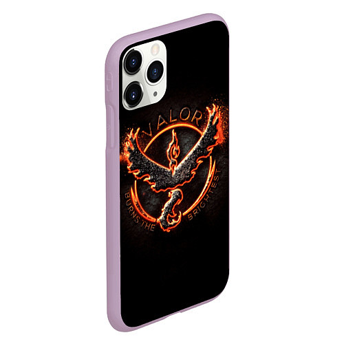 Чехол iPhone 11 Pro матовый Valor: borns the brightest / 3D-Сиреневый – фото 2