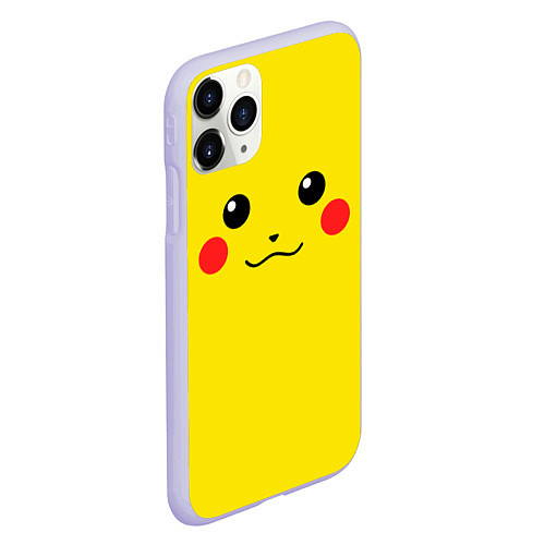 Чехол iPhone 11 Pro матовый Happy Pikachu / 3D-Светло-сиреневый – фото 2
