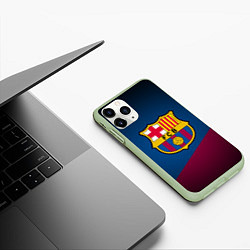 Чехол iPhone 11 Pro матовый FCB Barcelona, цвет: 3D-салатовый — фото 2