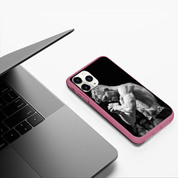 Чехол iPhone 11 Pro матовый Conor McGregor: Mono, цвет: 3D-малиновый — фото 2