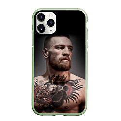 Чехол iPhone 11 Pro матовый Conor McGregor, цвет: 3D-салатовый