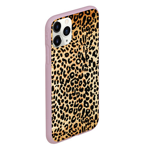 Чехол iPhone 11 Pro матовый Гепард (шкура) / 3D-Розовый – фото 2