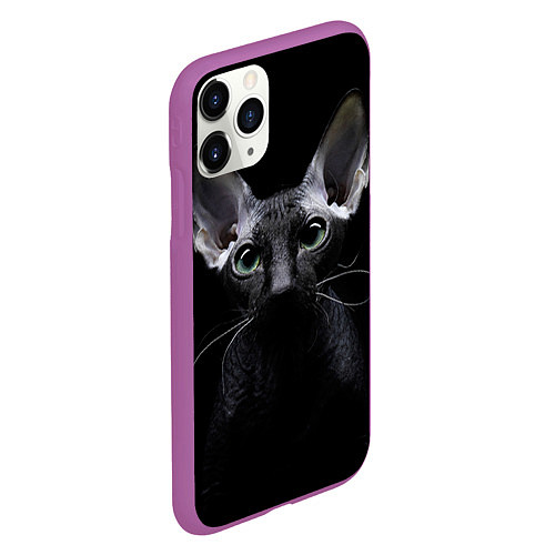 Чехол iPhone 11 Pro матовый Сфинкс 2 / 3D-Фиолетовый – фото 2