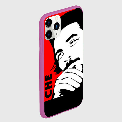 Чехол iPhone 11 Pro матовый Че Гевара / 3D-Фиолетовый – фото 2